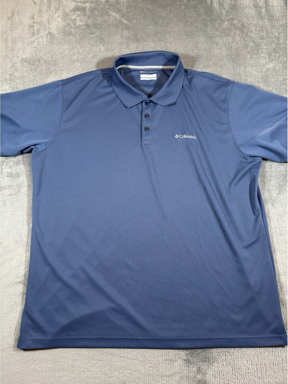 Columbia Men's Utilizer Omni-Wick Polo Shirt Size XL Slate Blue Golf Outdoors